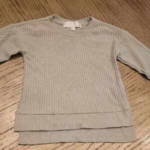 Mint Green Waffle Knit Sweater Top Size 5